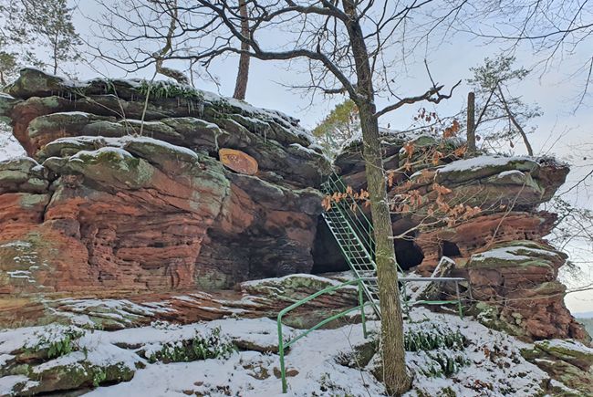 Rumbacher Christkindelsfels im Winter