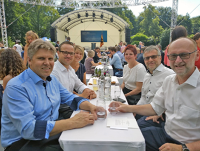 Vertreter der Ortsgemeinde Rumbach im Schloss Belevue